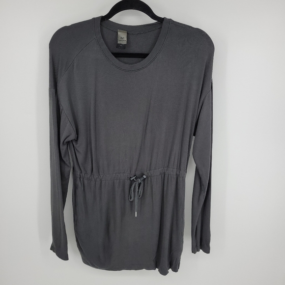 Mantravie Womens Greenish/Gray Long Sleeve Dress  With Adjustable Waist Size S/M - Picture 3 of 10